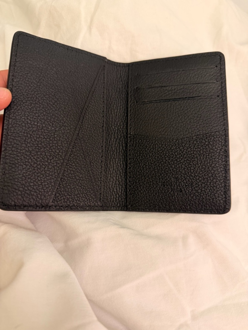 Louis Vuitton Black Embossed Monogram Card Case - Picture 3 of 7